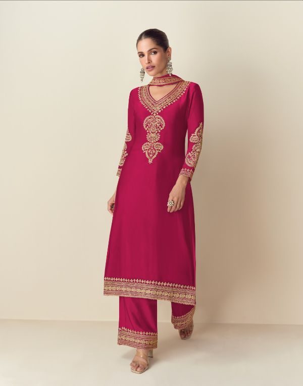 Designer Salwar Suit- AR- Pink