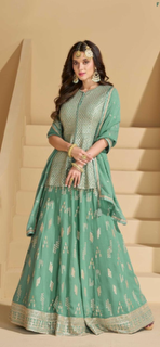 Designer Lehenga- SM- Green