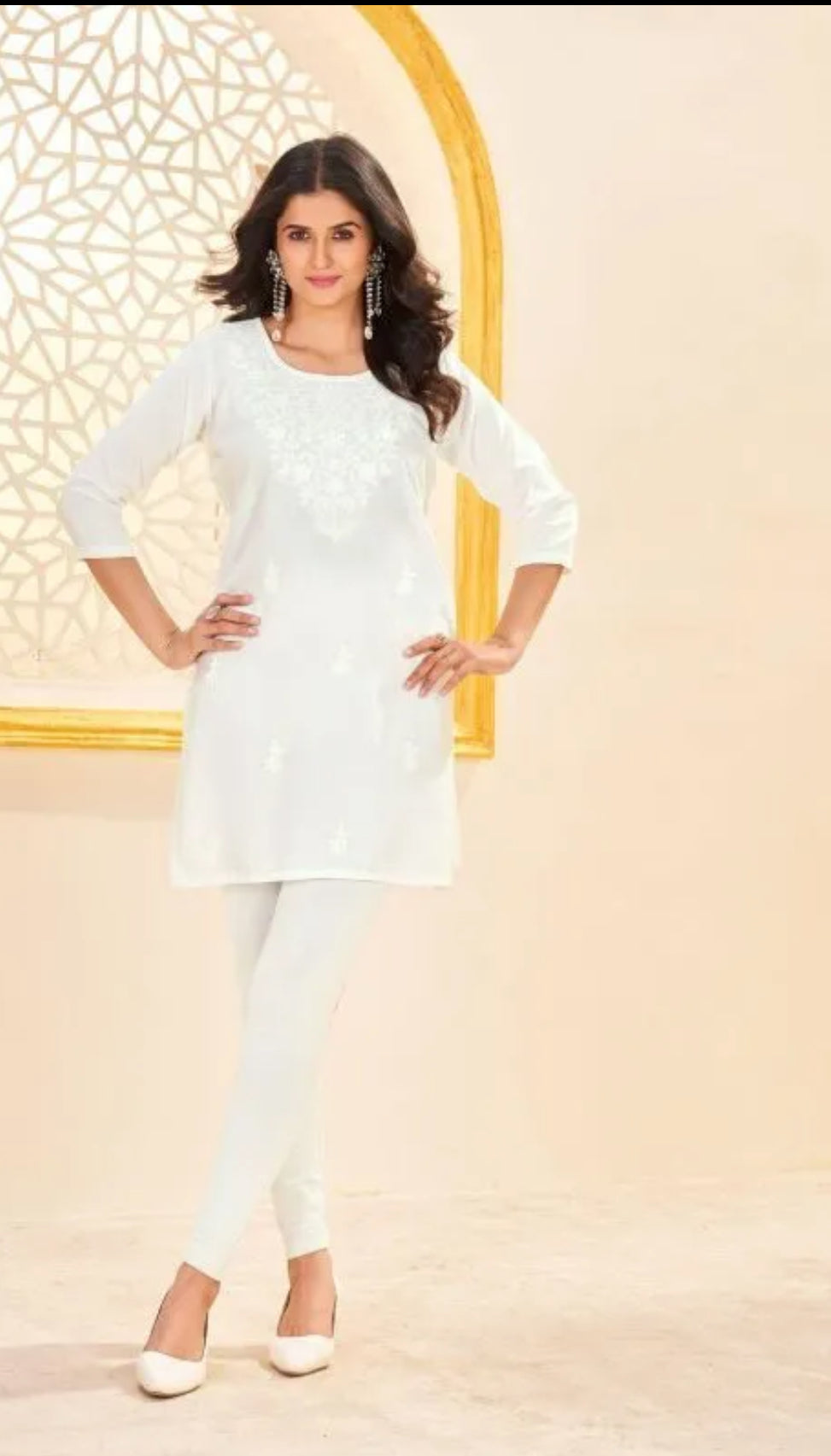 Short Kurti - White