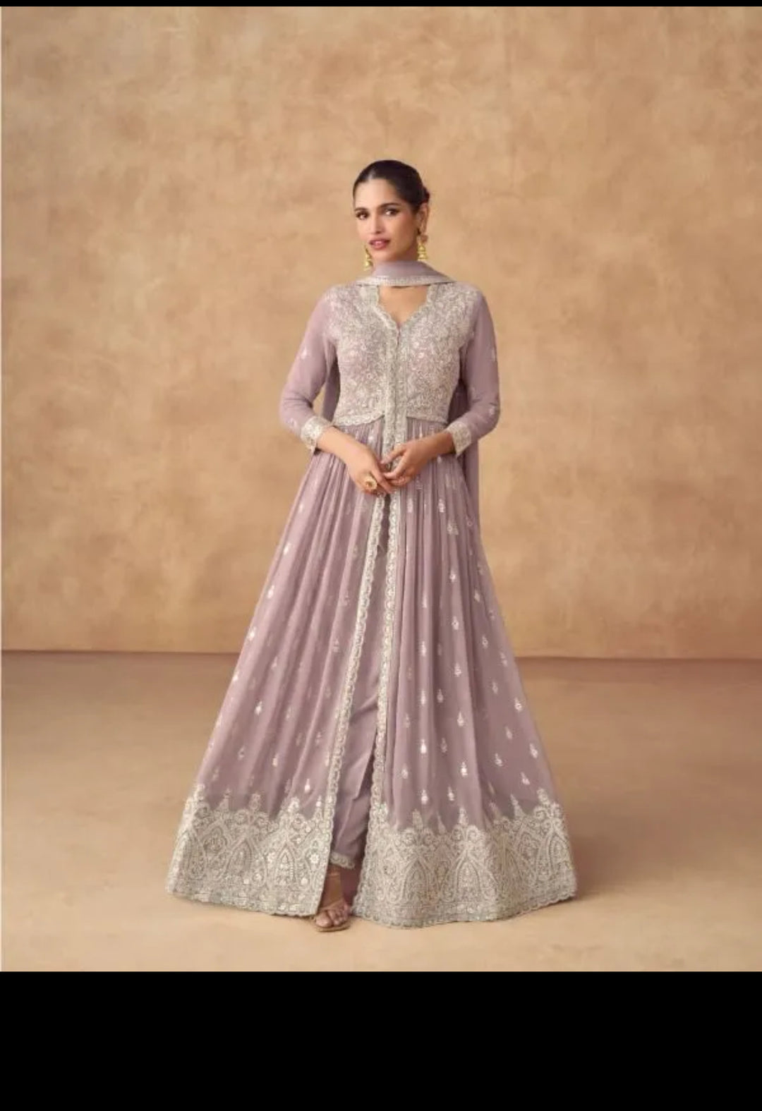 Premium Gown Set-AA - Lavendar