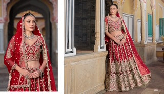 Designer Lehenga- Pre Order- Red 7