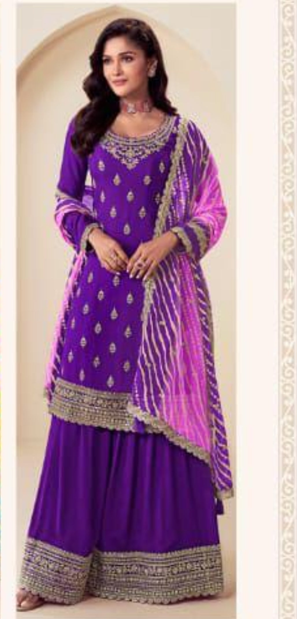 Sharara Gharara KRP- Purple