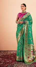 Paithani Silk- Green