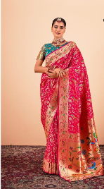 Paithani Silk- Red