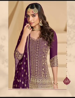 Designer Lehenga- SM- Purple
