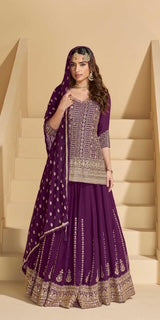 Designer Lehenga- SM- Purple