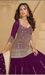 Designer Lehenga- SM- Purple