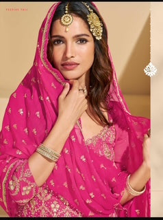 Designer Lehenga- SM- Pink