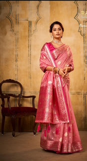 Banarasi Tissue Collection- Pink