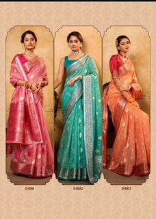 Banarasi Tissue Collection- Sea Blue