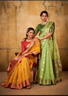 Banarasi Tissue Collection- Yellow