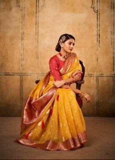 Banarasi Tissue Collection- Yellow