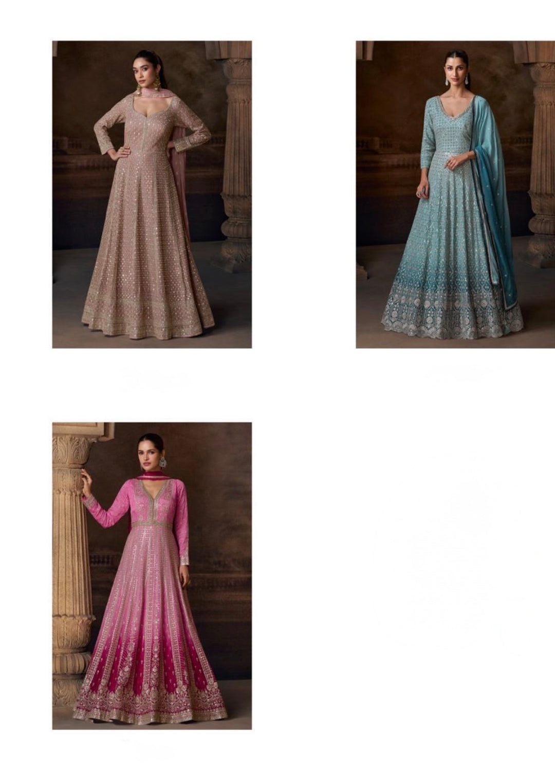 Luxurious  and Designer Gown- Light Pink- Rani