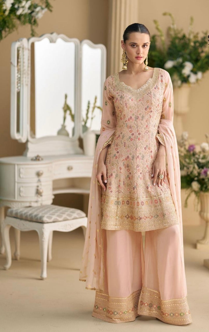 Sharara Gharara SM- Peach