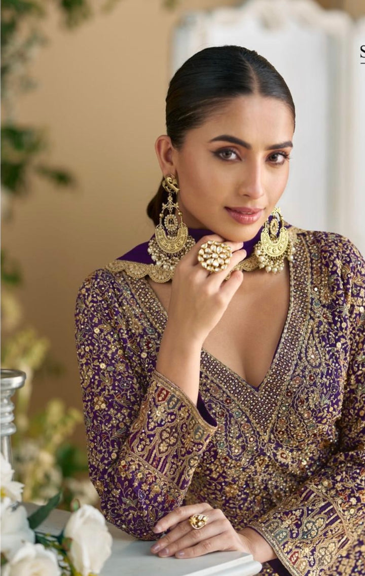 Sharara Gharara SM- Purple