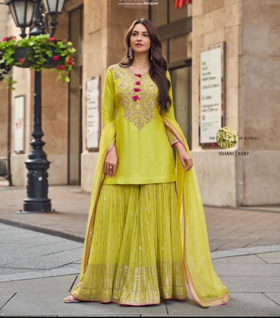 Sharara Gharara SI- Parrot Green