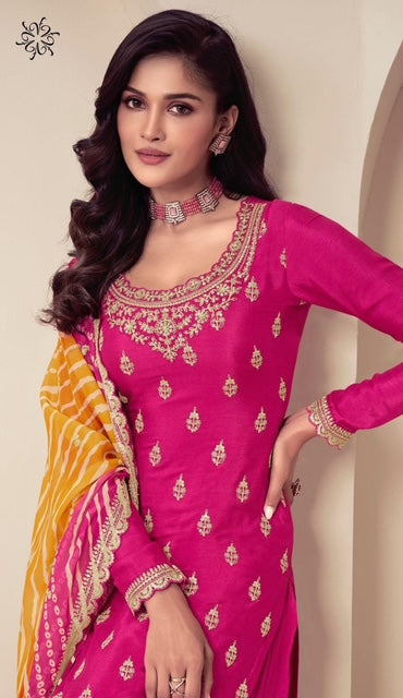 Sharara Gharara KRP- Hot Pink