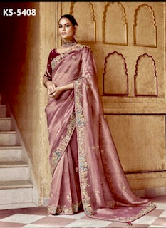 Designer Saree KP- Burgandy