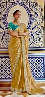 Designer Saree KP- Gold