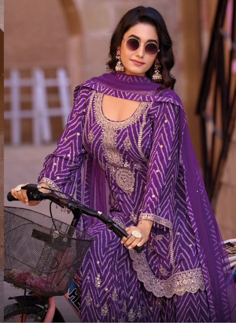 Sharara Gharara G4- Purple