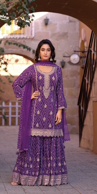 Sharara Gharara G4- Purple
