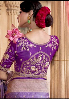 Designer Saree KK-  Purple