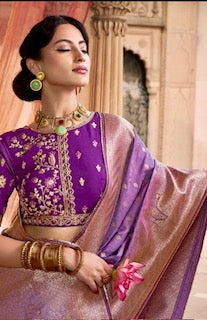Designer Saree KK-  Purple