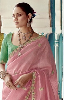 Designer Saree KA- Light Pink