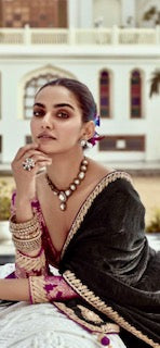 Designer Saree KA- Black