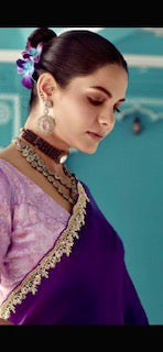 Designer Saree KA- Purple