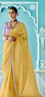 Designer Saree KA- Golder Yellow