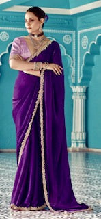 Designer Saree KA- Purple